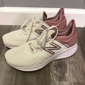 New Balance Women's Cream and Mauve Athletic Shoes